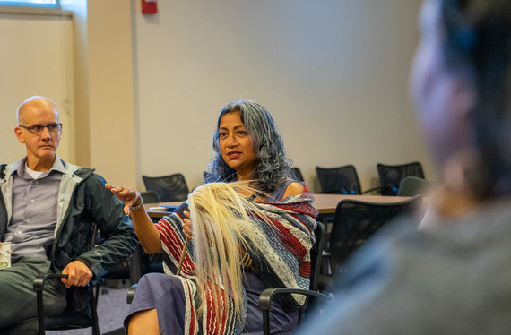 Naheed Brown shares about her childhood while Matt Doyle looks on