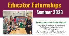 Educator Externship - Summer 2023: In School and Out of School Educators