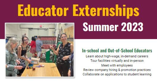 august externships with a photo of educators participating