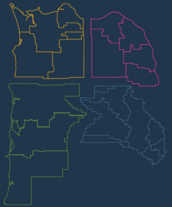 outline of Clatsop, Columbia, Tillamook and Washington counites in Oregon