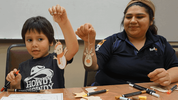 children at a holiday party