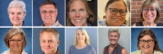 photo compilation of faces of retirees