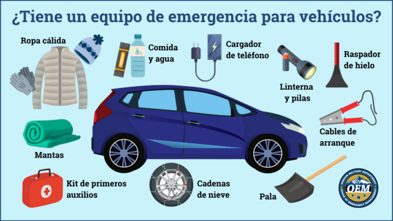 Winter Car Emergency Kit Spanish