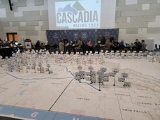 Cascadia Rising Exercise: Photo of Giant Map
