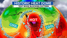 2021 Historic Heat Dome over the Pacific NW Weather Map