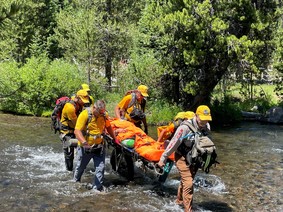 Search and Rescue mission in a river