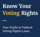 Know Your Voting Rights on Navy Blue Background