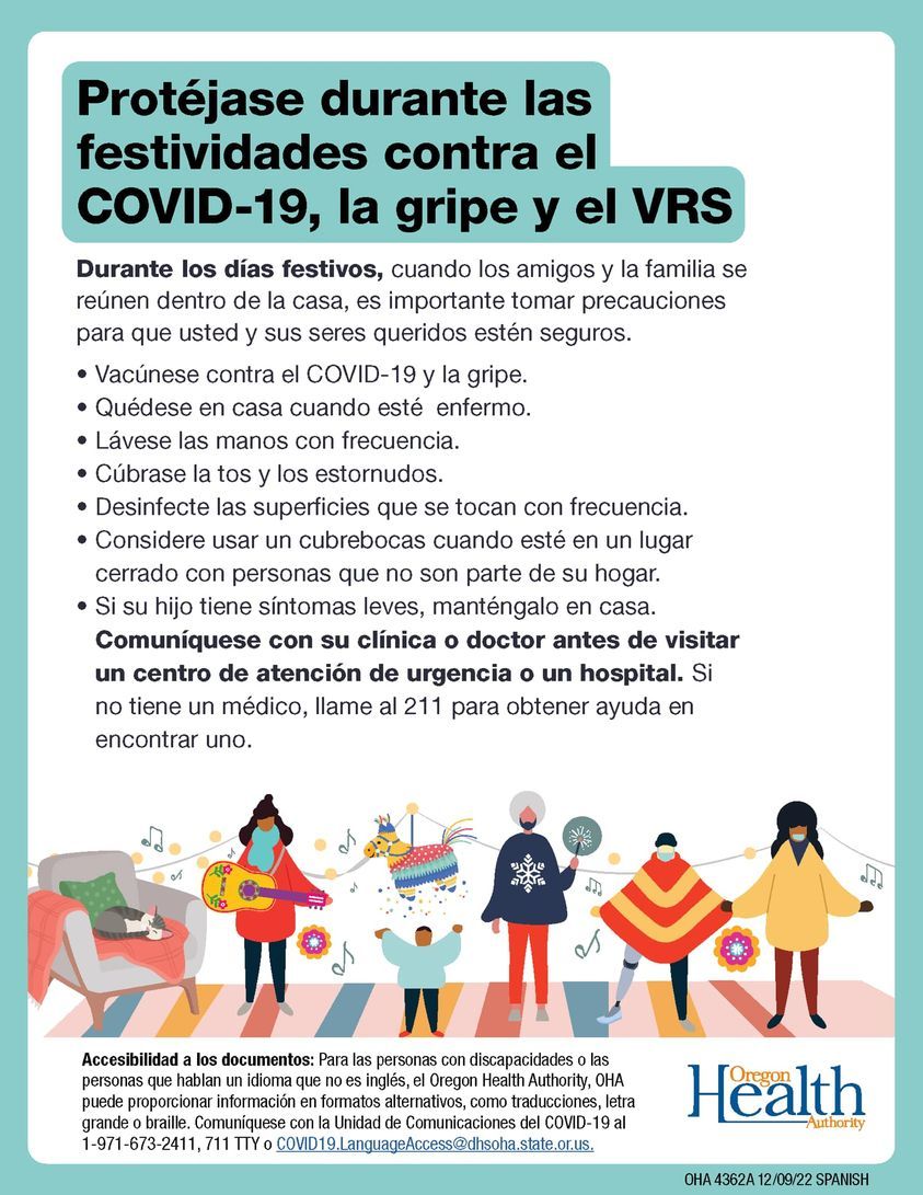Holiday Safety during COVID Flu and RSV en Espanol