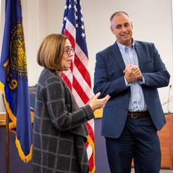 Governor Kate Brown and OEM Director Andrew Phelps