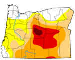 Oregon Drought Map for Feb. 1, 2023