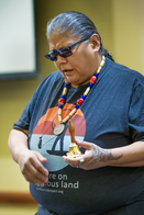 Indian woman from Warm Springs Tribe leads Tribal Blessing