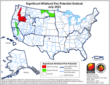 Significant Wildland Fire Potential map