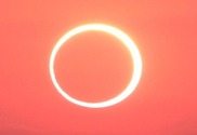 Annular solar eclipse ring of fire