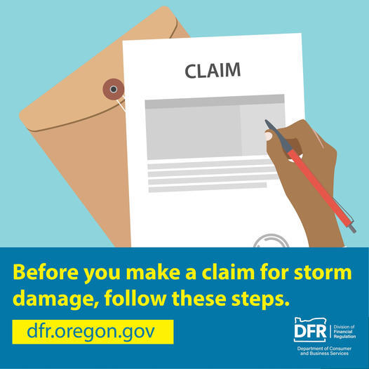 Illustration of a claim for storm damage