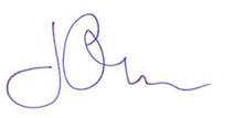 Director Joe O'Leary signature