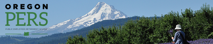 PERS logo and Mt. Hood