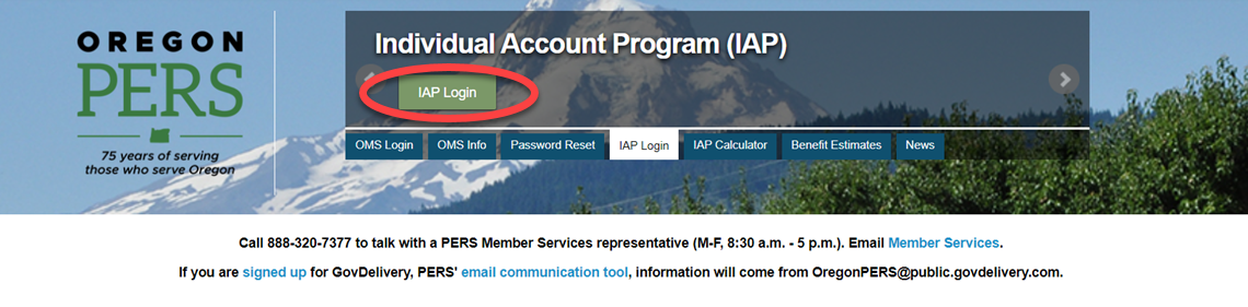 IAP login screenshot