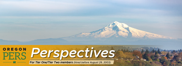 Tiers newsletter masthead for December 2022 that shows a snow-capped Mount Hood