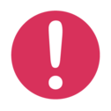 alert graphic with a white exclamation point on a red background