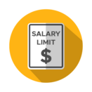 salary limit -- a speed-limit-style white sign says "salary limit" and is shown on a yellow background
