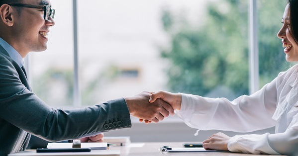 Stock photo of welcoming new hire