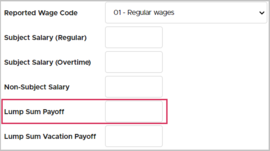 lump sum payoff field on detail 2