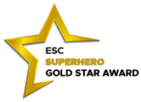 ESC superhero gold star award