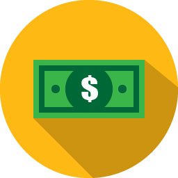 Icon representing working with money