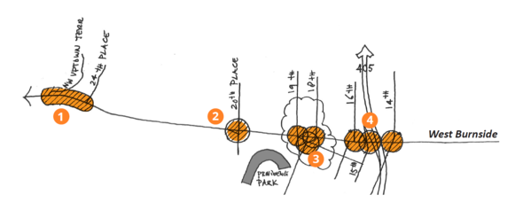 W Burnside project map