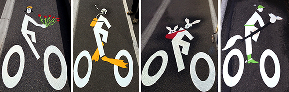 bike lane art portland