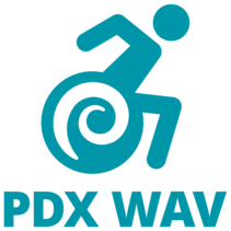 PDX WAV Wheelchair Logo Blue