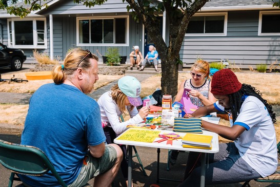 Block party photo with Lauren 