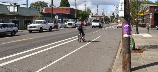 Cyclist on Foster Road