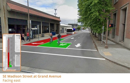 E Burnside Bus/Bike Lane Improvements