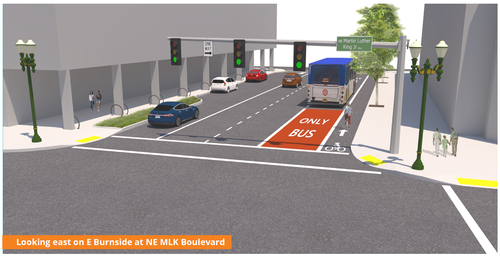 E Burnside Bus/Bike Lane Improvements