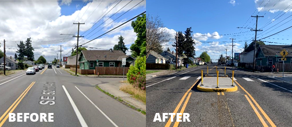 SE 52nd and Knapp before and after