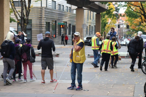 Photo taken on White Cane Safety Day