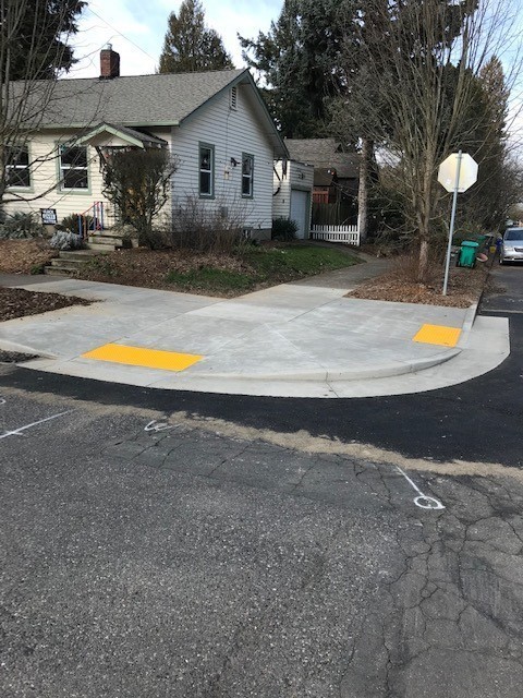 After photo showing the same intersection as the previous photo, but at a different angle