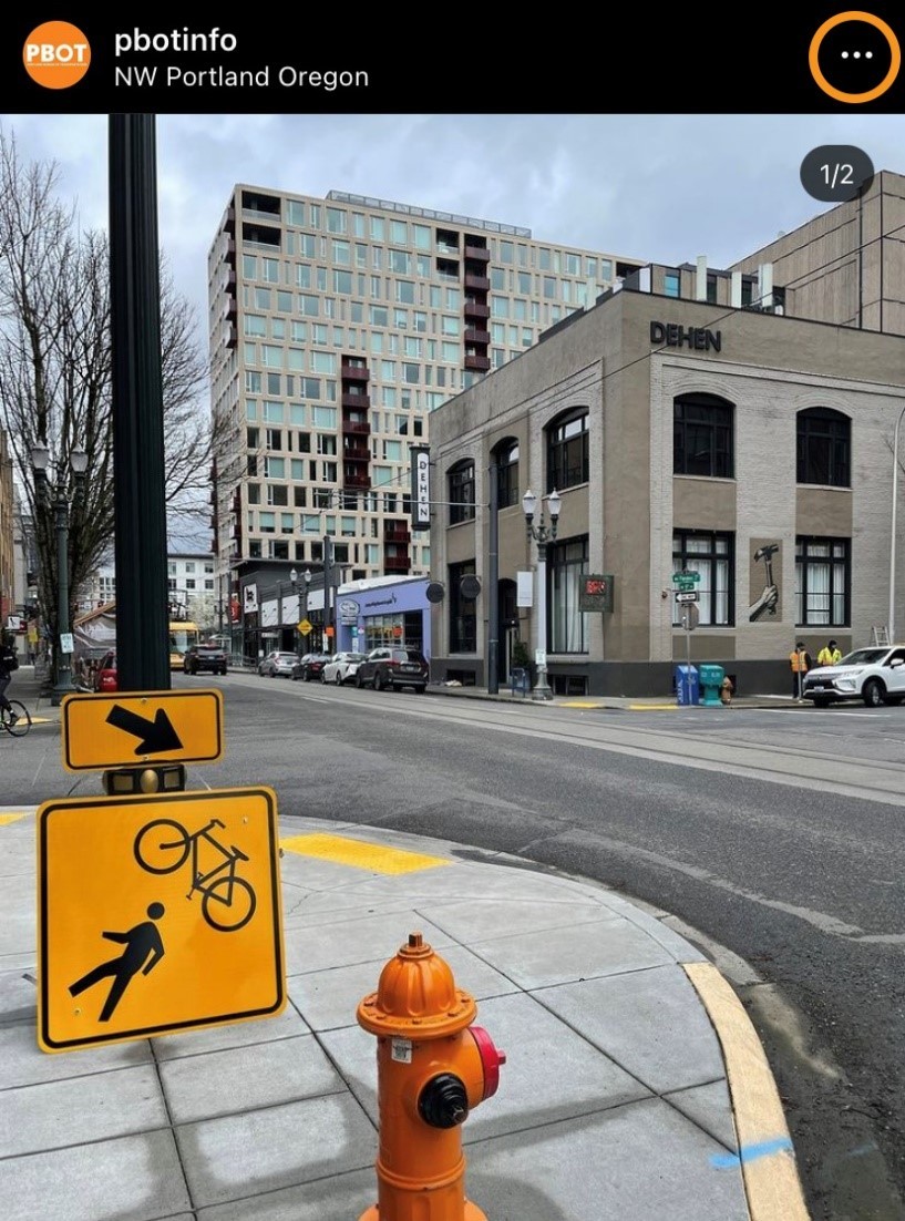 Screenshot from a PBOT post on Instagram. 