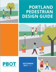 Cover of the updated Pedestrian Design Guide