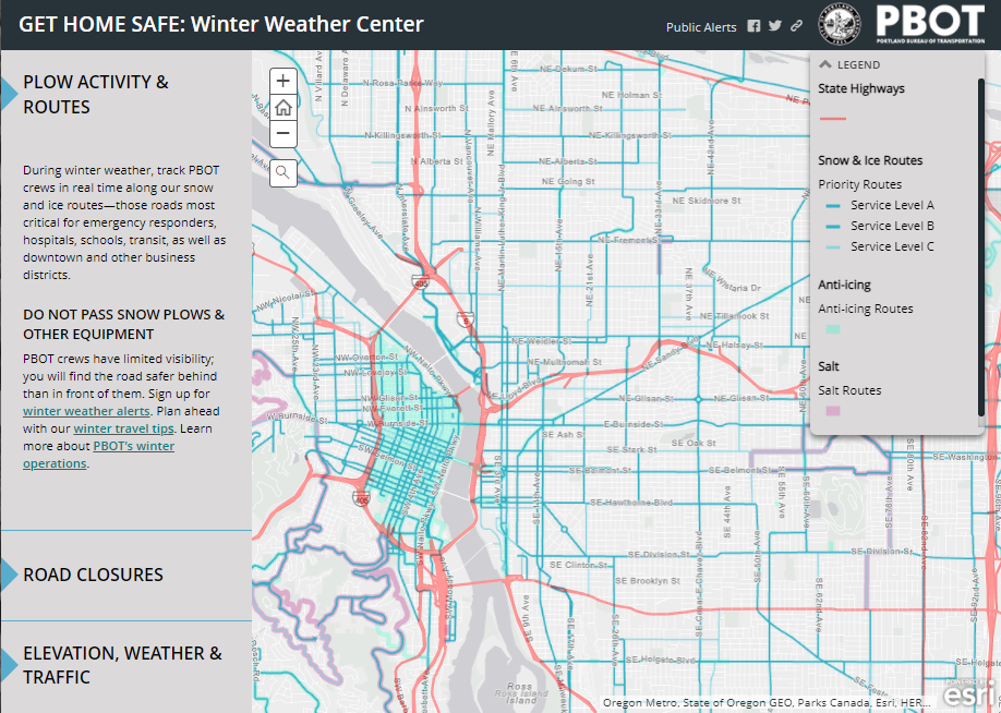 Winter Weather Center map screenshot