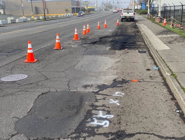 Traffic Advisory: A smoother street is coming to westbound SE Stark ...