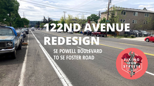 122nd Avenue with Fixing Our Streets Logo