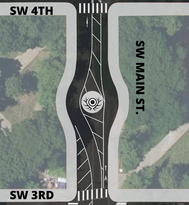 SW Main Street between 3rd and 4th avenues