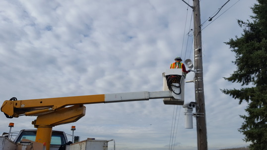 PBOT contractor installs speed safety cameras on a high crash corridor
