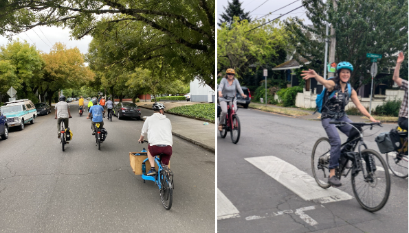 City of Portland employee bike bus