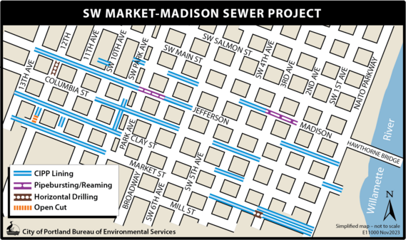 SW Market-Madison Construction Map