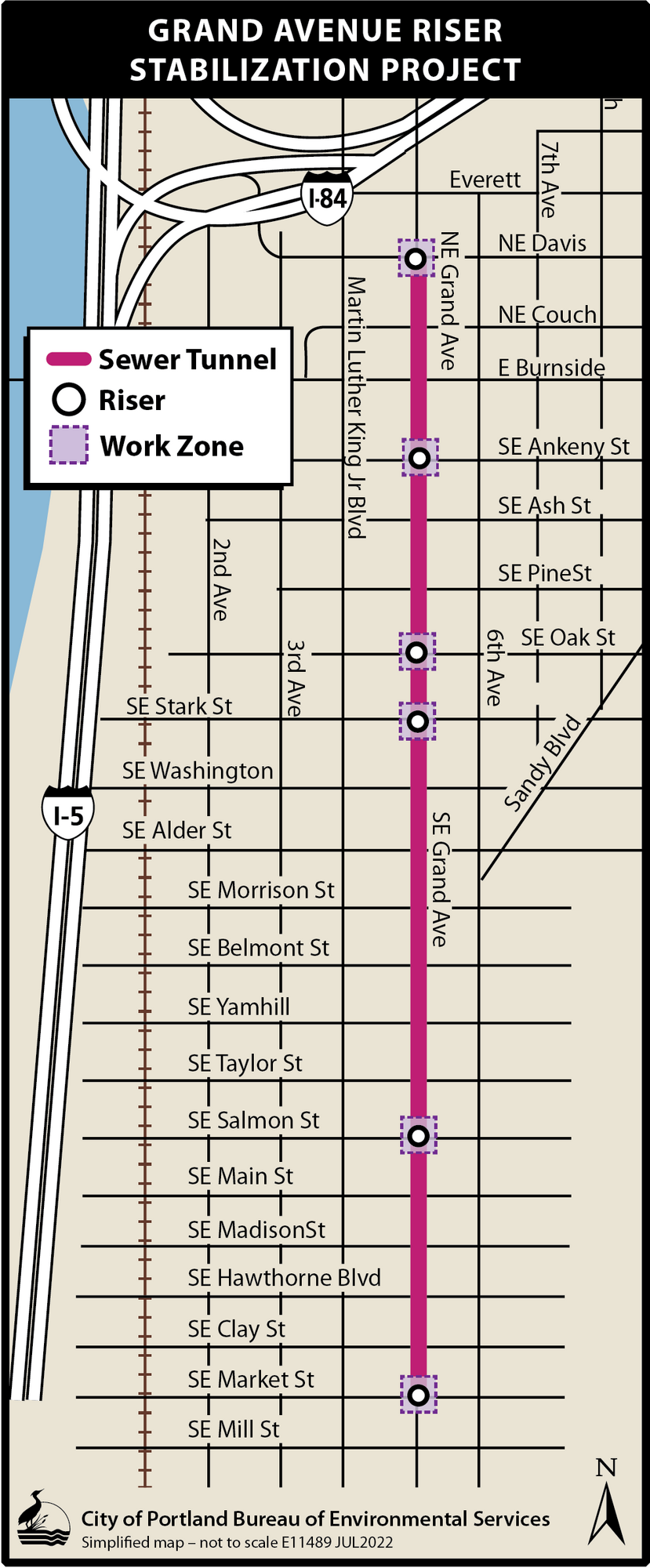 Grand Avenue Riser Stabilization Project Map