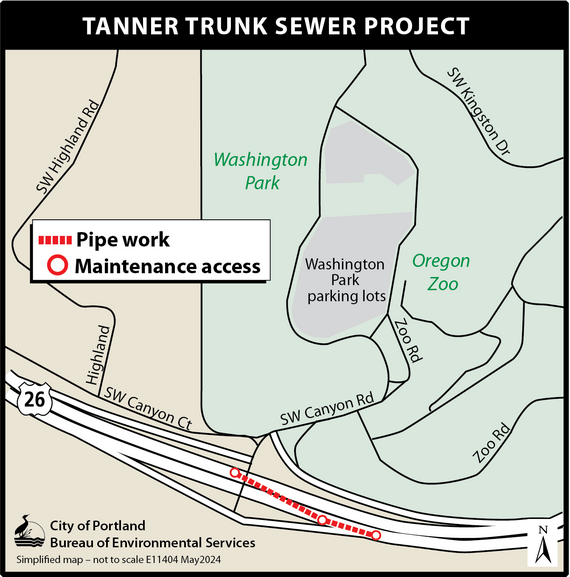 Tanner Sewer Trunk Project Map