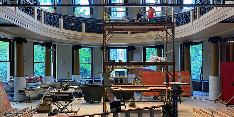 Council chambers construction AUG Transition Enews